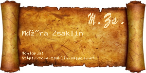 Móra Zsaklin névjegykártya